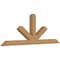 Ekena Millwork Saratoga Smooth Timber Gable Bracket, Western Red Cedar, 96"W x 36"H x 5 1/2"D x 5 1/2"F, 9/12 Pitch GBW096X36X0606SAR00SWR - alternate 4